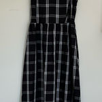 Old Navy NWT Black Gray Plaid Sleeveless Cami Midi Dress Size Small Photo 0