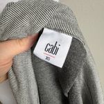 CAbi Gray White Stripe Zippered Flexible Jacket Cardigan Womens XS Preppy Career Photo 5