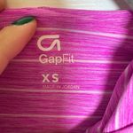 GapFit Hot Pink Stripe Performance Hoodie Athletic Running Yoga XS Photo 5