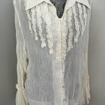 Studio 1940 Blouse Women’s 22/24W Y2K Sheer Ruffle Fairy Ethereal Cottagecore. Photo 0