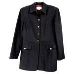 EMANUEL UNGARO Brown 100% Wool PANTS SUIT Military Style 6/40 '70s Korea Women 6 Photo 0