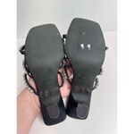 Open Edit Sandals Size 7 Black Open Toe Sparkling Crystals Lightweight Photo 8