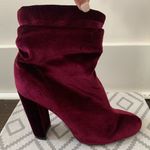 Akira burgundy velvet heels Photo 3