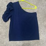 Bobi  One-Shoulder Navy Top Photo 1