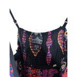 Angie  Maxi Dress Black Bohemian Paisley Print Sleeveless Casual Sundress Size S Photo 4