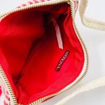 Merona Red & Cream Boho Jacquard Beaded Fringe Crossbody Bag Festival Purse Photo 6