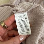 Ekouaer  Beige Ribbed Knit Set Short Sleeve Top Shorts Sleepwear Lounge Size M Photo 8