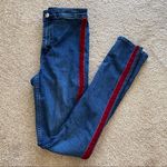 H&M Divided Velour Stripe Denim Skinny Jean Size 4 Photo 0