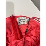 Hello Molly  popping champagne Coral Ruched V Neck Spaghetti Strap Mini Dress L Photo 5