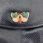 Vintage Judith Leiber exotic skin Karung snakeskin bag Black Photo 5