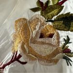 Johnny Was 3J by  Button Front Shirtdress with Floral Embroidery, White Size L Photo 8