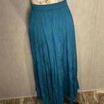 Soft Surroundings  Teal Maxi Skirt Size PM Photo 4