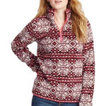 Prince And Fox Sherpa Fleece Pullover Extra‎ Size XL Snowflake Half Zip Pink Photo 0