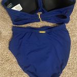 Ralph Lauren Lauren  Navy Blue Bikini Size S & 4 Photo 5