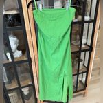 Petal and Pup SNDYS linen midi dress kelly green strapless serena lined maxi formal revolve Photo 8