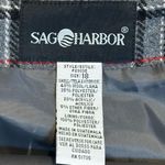 VTG Sag Harbor Plaid Faux Wrap Wool Blend Skirt Gray Size 18 Photo 2