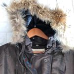 Vtg Melbourne‎ Sport raccoon fur Hood puffer jacket Winter coat Women’s Size M Brown Size M Photo 3