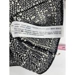 ZARA  Women's Black White Plaid Textured Knit Blazer Jacket Size Large Photo 5