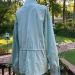 Ralph Lauren  Women L Turquoise Windbreaker Jacket Hoodie Zip w/snaps Photo 7