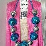 Endymion Mardi Gras Blue and Silver Beaded Necklace Photo 0