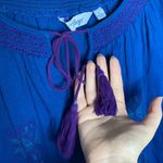 Great Northwest Clothing Company Great Northwest Indigo embroidered peasant blouse size S Photo 4