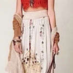 Free People  New Romantics Floral Godet Duster Skirt Vintage Rare size XS Photo 0