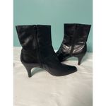 Nine West Womens Black Leather Ankle Boots 10 Medium Photo 4