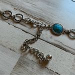 2000s Silver Chain Belt Teal Gem Photo 4