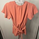 Sienna Sky , Floral Wrap, Flutter-Sleeve Top, Size M Terracotta, (Women) Photo 7