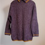 NAADAM Purple and Gold Cashmere Cowl Neck Sweater Photo 4