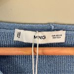 Mango  Women's Size XS Long Sleeve Sweater V-Neck Blue Sparkly NWT Party Glam Photo 4