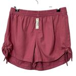 Madewell NWT Side Tie Shorts Women’s Size XS Autumn Berry Twill 4" Inseam Photo 0