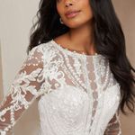 Azazie Mermaid Scoop Tulle Chapel Train Wedding Dress Photo 2