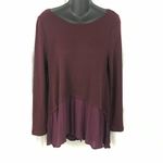 Umgee oversized maroon boho skirted sweater small Photo 4