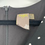 Taylor Women's Black White Polka Dot Sleeveless‎ V Photo 5