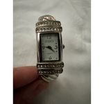 Studio Time‎ Quartz Bangle Watch Silver Tone Rhinestone Women's Jewelry Photo 3