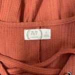 Maurice's 24/7 Burnt Orange Strappy Front Waffle Knit Top Photo 8