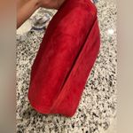 Ann Taylor New  Red Genuine Suede Purse Gold NWT Photo 3