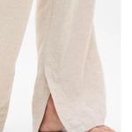 Athleta L LARGE Retreat Linen Wide Leg Pants Undyed Natural Beige Summer Pants Photo 2