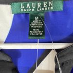 Ralph Lauren NWT  V-neck Top Chevron Pattern Medium Silky Polyester Boutique Chic Photo 3