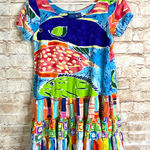 Jams World  Hattie Mini Ruffle Fish Print Dress Size Small Photo 0
