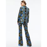 Alice + Olivia Breann Fitted Blazer baroque blue black gold Size 10 Photo 7