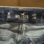Hollister  Dark Blue Ripped High Rise Cropped Super Skinny Jeans Size 5R 27W 28L Photo 5