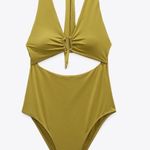 ZARA  HALTER NECK SWIMSUIT WITH METAL PIECE Photo 0