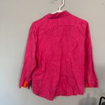 Ralph Lauren Lauren by  100% Linen Bright Pink Button Down Shirt Size Large Photo 1