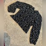 ZARA  NWT textured black & white long sleeve blouse Photo 8