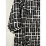 GILLI Plaid Tweed Shift Dress Classic Quiet Luxury Black and White Size Small Photo 1