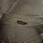 J. McLaughlin  Button Up Shirt Large Long Sleeve Blue and White Striped Collared Photo 2