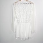 Anthropologie Altar’d State Crochet Back Long Sleeve Romper Photo 4