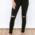 Jessica Simpson Black Skinnies With Slits Photo 0